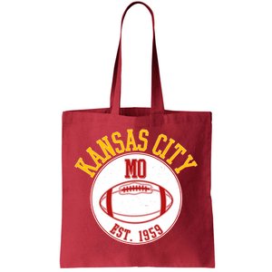 Kansas City MO KC Football EST 1959 Emblem Tote Bag