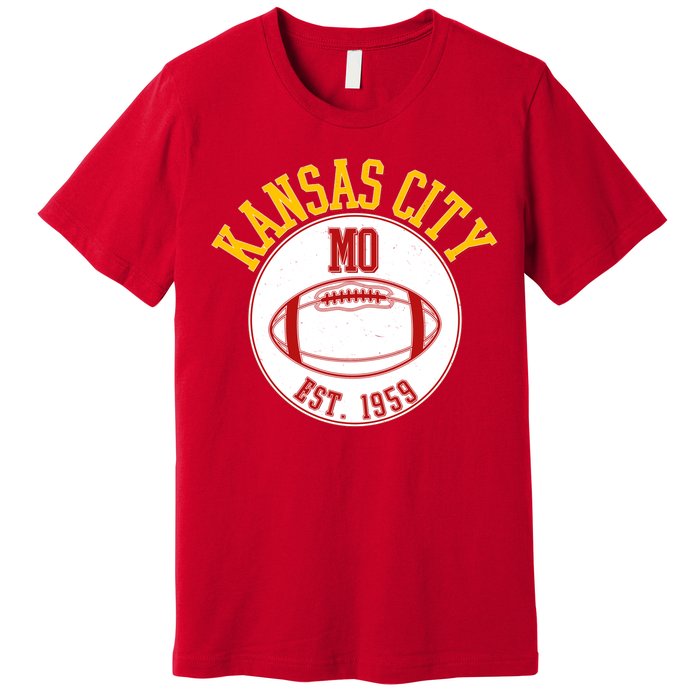 Kansas City MO KC Football EST 1959 Emblem Premium T-Shirt