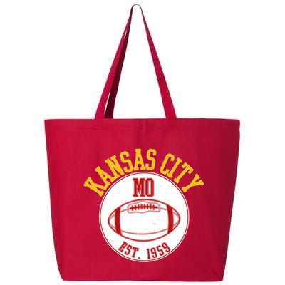 Kansas City MO KC Football EST 1959 Emblem 25L Jumbo Tote