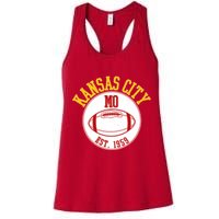 Kansas City MO KC Football EST 1959 Emblem Womens Tank Top