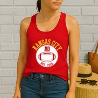 Kansas City MO KC Football EST 1959 Emblem Womens Tank Top