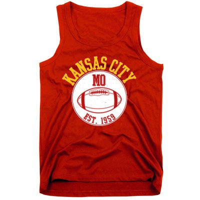 Kansas City MO KC Football EST 1959 Emblem Tank Top