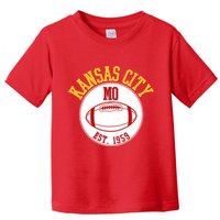 Kansas City MO KC Football EST 1959 Emblem Toddler T-Shirt
