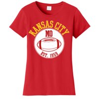 Kansas City MO KC Football EST 1959 Emblem Women's T-Shirt