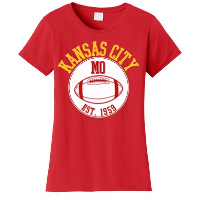 Kansas City MO KC Football EST 1959 Emblem Women's T-Shirt