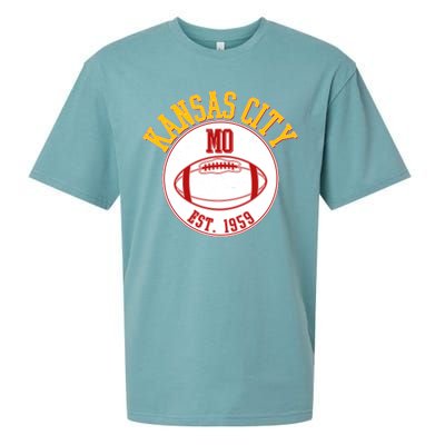 Kansas City MO KC Football EST 1959 Emblem Sueded Cloud Jersey T-Shirt