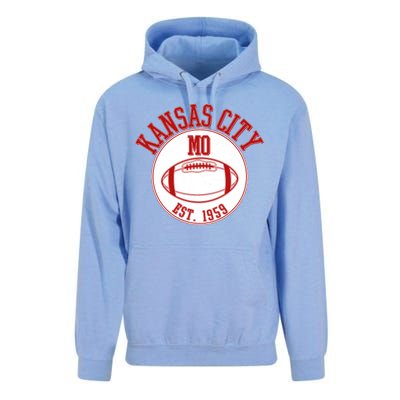 Kansas City MO KC Football EST 1959 Emblem Unisex Surf Hoodie