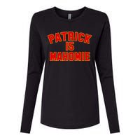 Kansas City Patrick is Mahomie 15 Womens Cotton Relaxed Long Sleeve T-Shirt