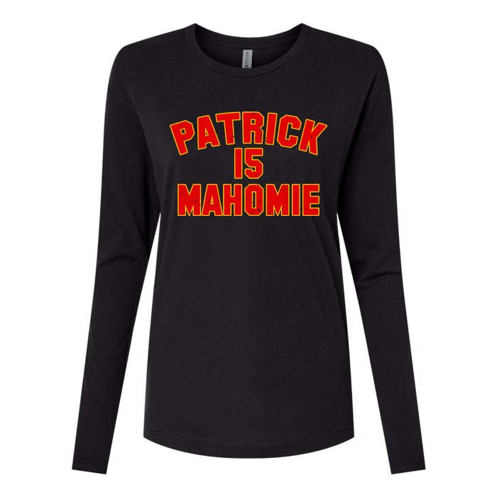 Kansas City Patrick is Mahomie 15 Womens Cotton Relaxed Long Sleeve T-Shirt