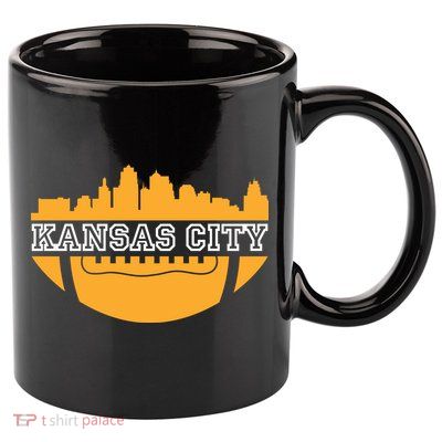 Kansas City Skyline Football 11oz C Handle Ceramic Mug