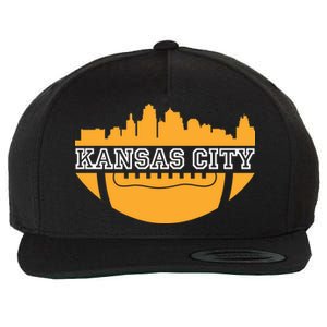 Kansas City Skyline Football Wool Snapback Cap