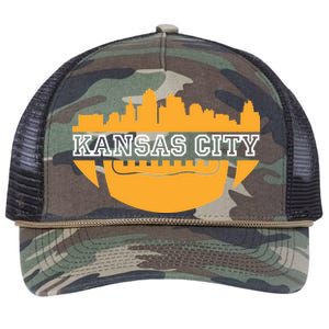 Kansas City Skyline Football Retro Rope Trucker Hat Cap