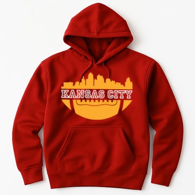 Kansas City Skyline Football Hoodie