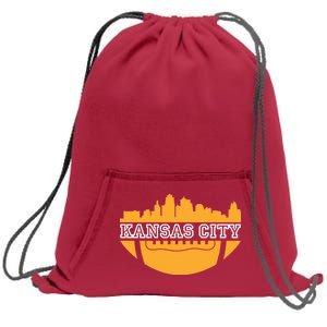 Kansas City Skyline Football Sweatshirt Cinch Pack Bag