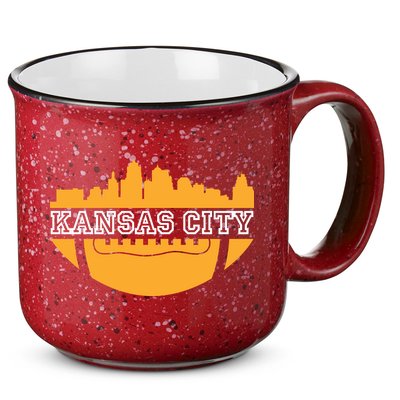 Kansas City Skyline Football 15oz Campfire Ceramic Mug