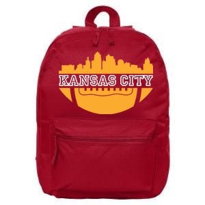 Kansas City Skyline Football 16 in Basic Backpack