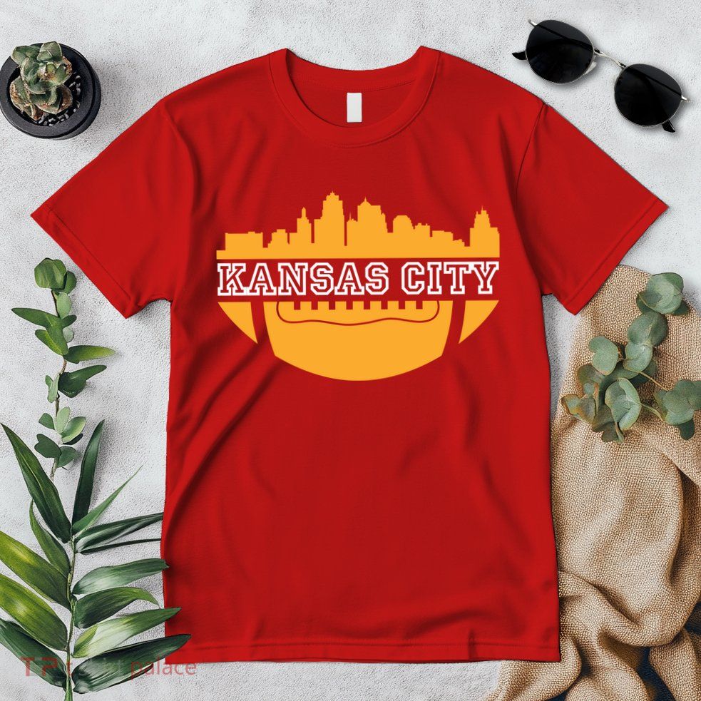 Kansas City Skyline Football Premium T-Shirt