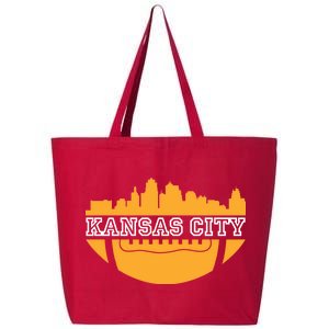 Kansas City Skyline Football 25L Jumbo Tote