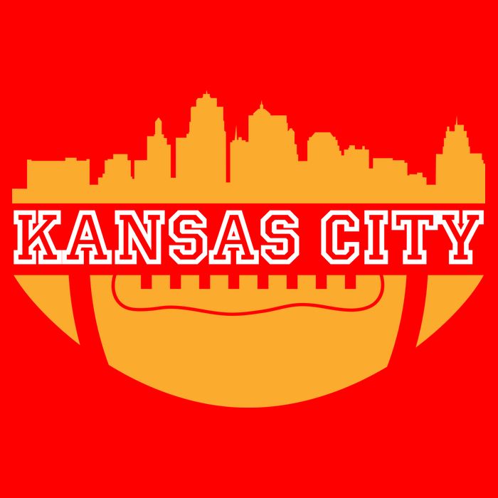 Kansas City Skyline Football Pom Pom 12in Knit Beanie