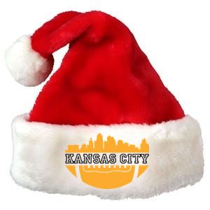 Kansas City Skyline Football Premium Christmas Santa Hat