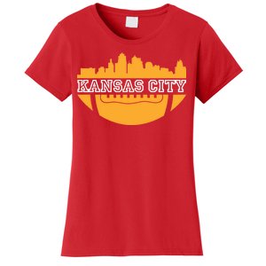 Kansas City Skyline Football Women's T-Shirt