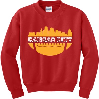 Kansas City Skyline Football Kids Sweatshirt