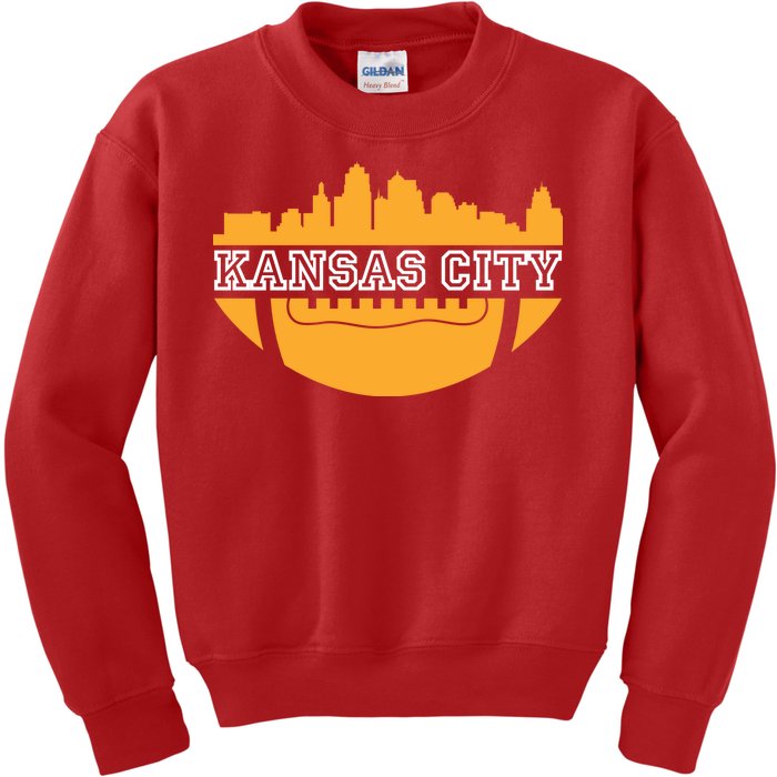 Kansas City Skyline Football Kids Sweatshirt