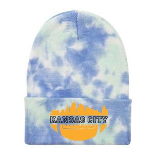 Kansas City Skyline Football Tie Dye 12in Knit Beanie