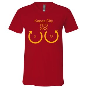 Kansas City TD'S XXX KC Football Fan V-Neck T-Shirt