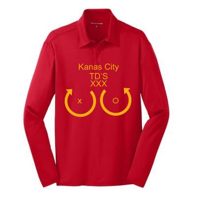 Kansas City TD'S XXX KC Football Fan Silk Touch Performance Long Sleeve Polo