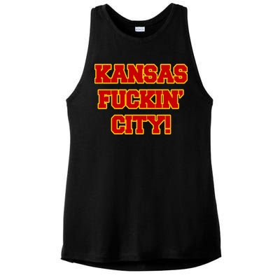 Kansas Fuckin City Ladies PosiCharge Tri-Blend Wicking Tank