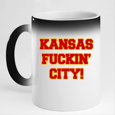 Kansas Fuckin City 11oz Black Color Changing Mug