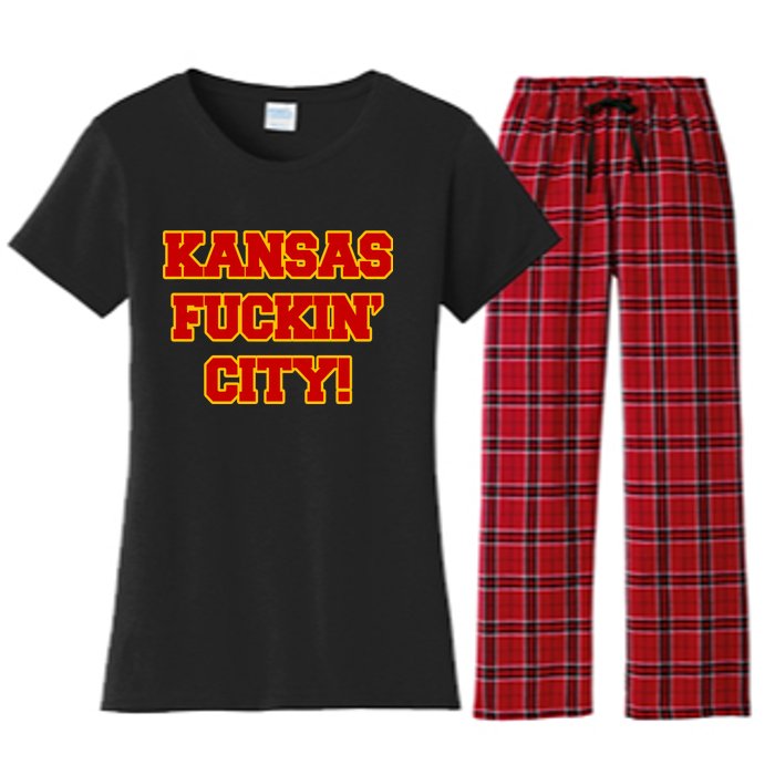 Kansas Fuckin City Women's Flannel Pajama Set