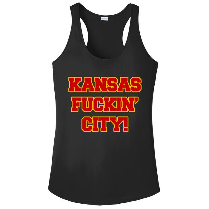 Kansas Fuckin City Ladies PosiCharge Competitor Racerback Tank