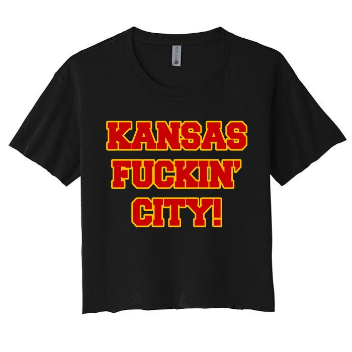 Kansas Fuckin City Women's Crop Top Tee