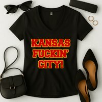 Kansas Fuckin City Women's V-Neck T-Shirt