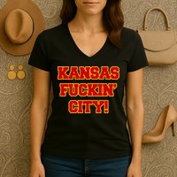 Kansas Fuckin City Women's V-Neck T-Shirt