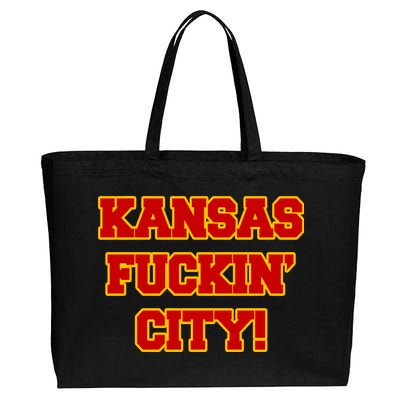 Kansas Fuckin City Cotton Canvas Jumbo Tote