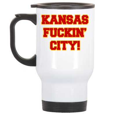 Kansas Fuckin City Stainless Steel Travel Mug