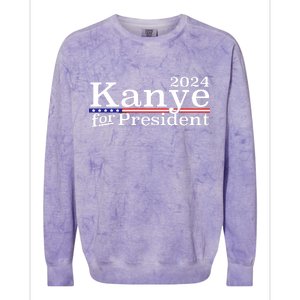 Kanye 2024 For President Colorblast Crewneck Sweatshirt