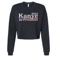 Kanye 2024 For President Cropped Pullover Crew