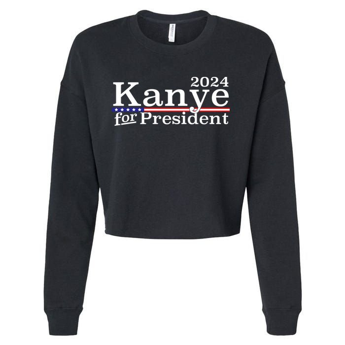 Kanye 2024 For President Cropped Pullover Crew