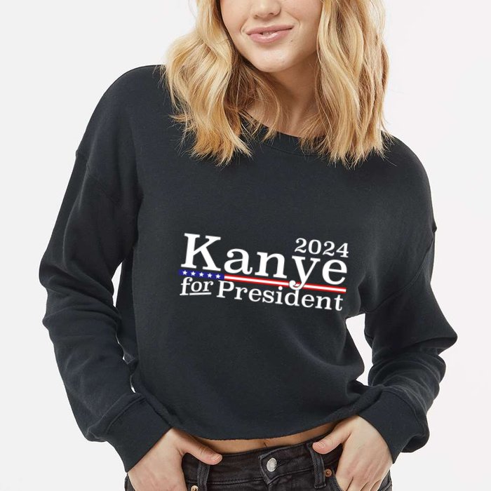 Kanye 2024 For President Cropped Pullover Crew