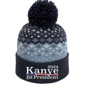 Kanye 2024 For President The Baniff Cuffed Pom Beanie