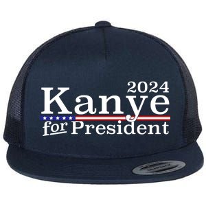 Kanye 2024 For President Flat Bill Trucker Hat