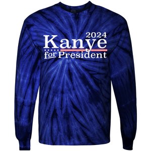 Kanye 2024 For President Tie-Dye Long Sleeve Shirt