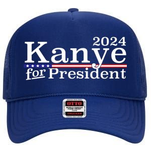 Kanye 2024 For President High Crown Mesh Back Trucker Hat