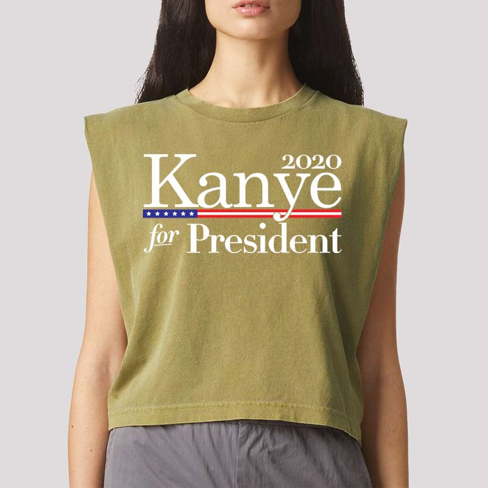 Kanye For President 2020 Garment-Dyed Women's Muscle Tee