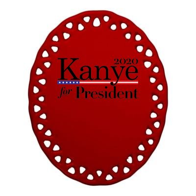 Kanye For President 2020 Ceramic Oval Ornament