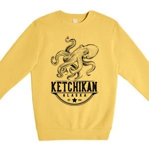 Ketchikan Alaska Octopus Vacation And Cruise Gift Premium Crewneck Sweatshirt